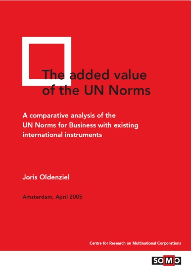 publication cover - The Added Value of the UN Norms