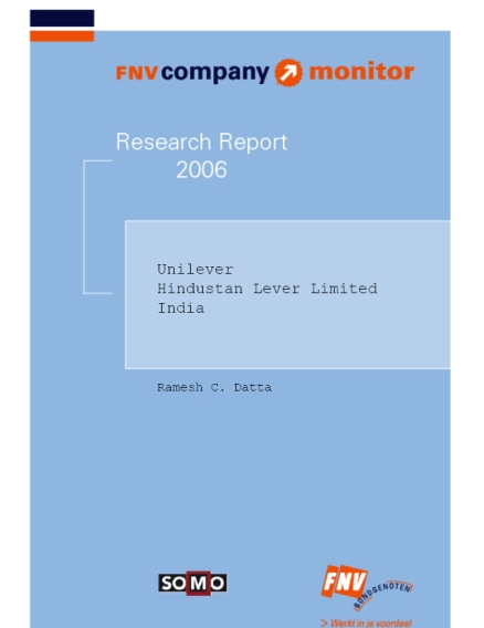 publication cover - FNV Company Monitor; Unilever India