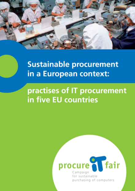 publication cover - Sustainable procurement in a European context