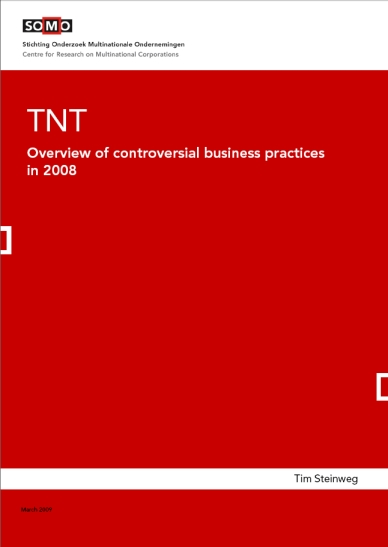 publication cover - TNT – Overview of controversial business practices in 2008