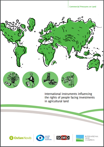publication cover - International instruments influencing the rights of people facing investments in agricultural land