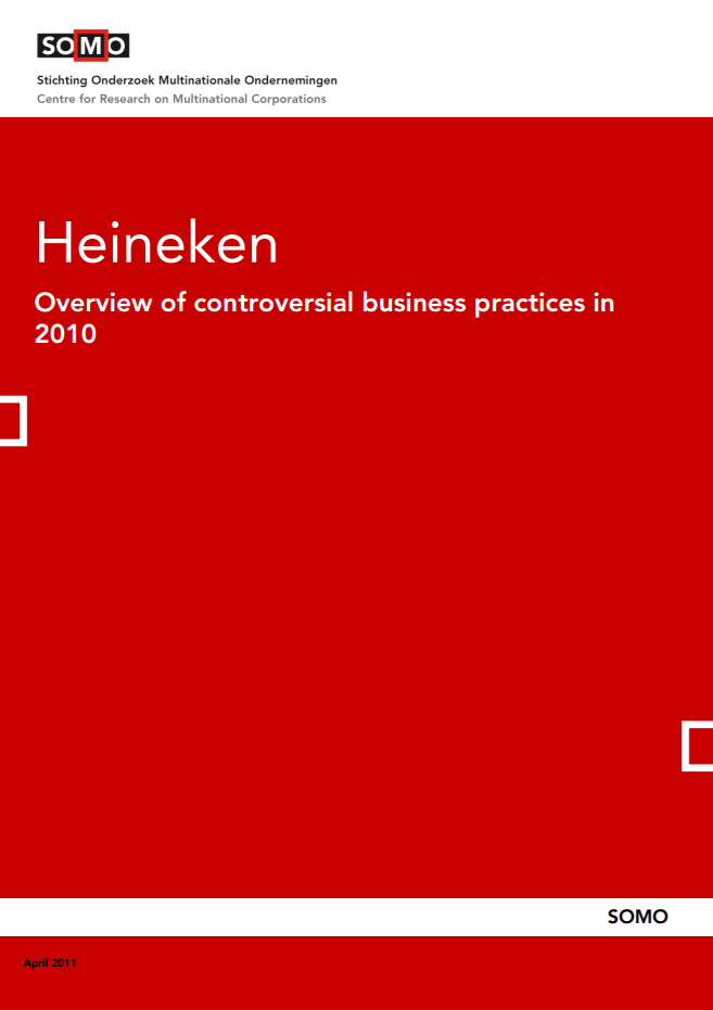 publication cover - Heineken – Overview of controversial business practices in 2010