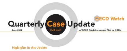 publication cover - OECD Watch Quarterly Case Update June 2011