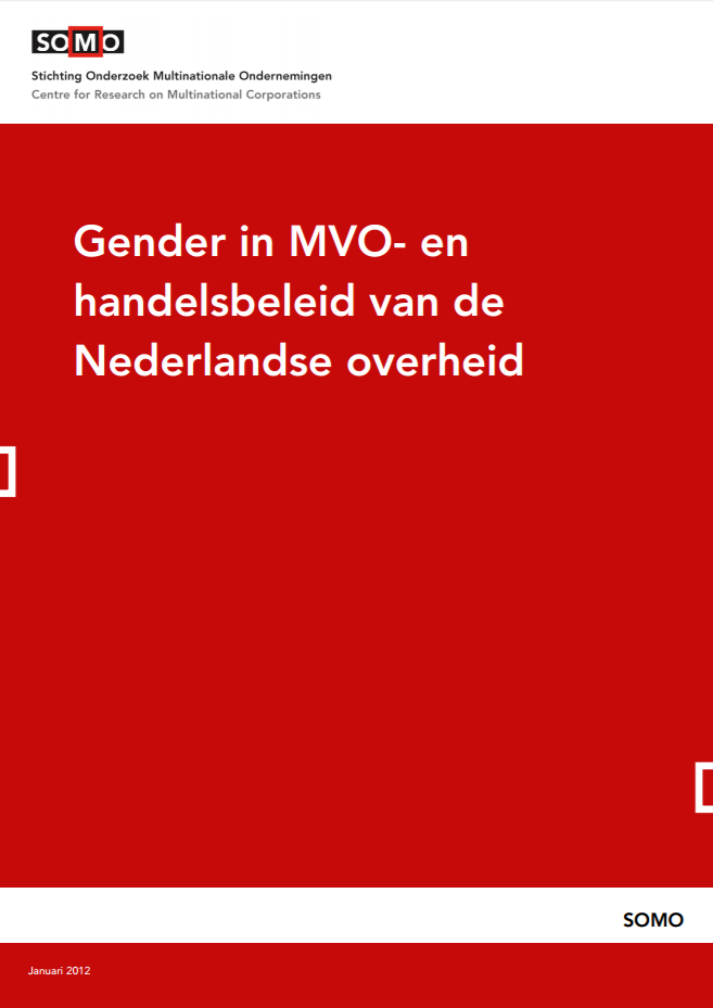 publication cover - Gender in MVO- en handelsbeleid van de Nederlandse overheid