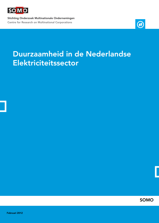 publication cover - Duurzaamheid in de Nederlandse Elektriciteitssector