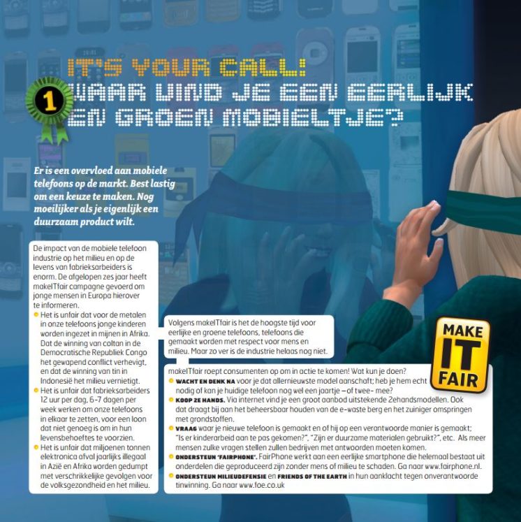 publication cover - Brochure: it’s your call: waar vind je een eerlijk en groen mobieltje?