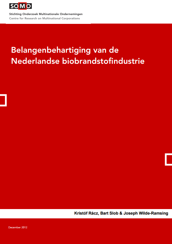 publication cover - Belangenbehartiging van de Nederlandse biobrandstofindustrie