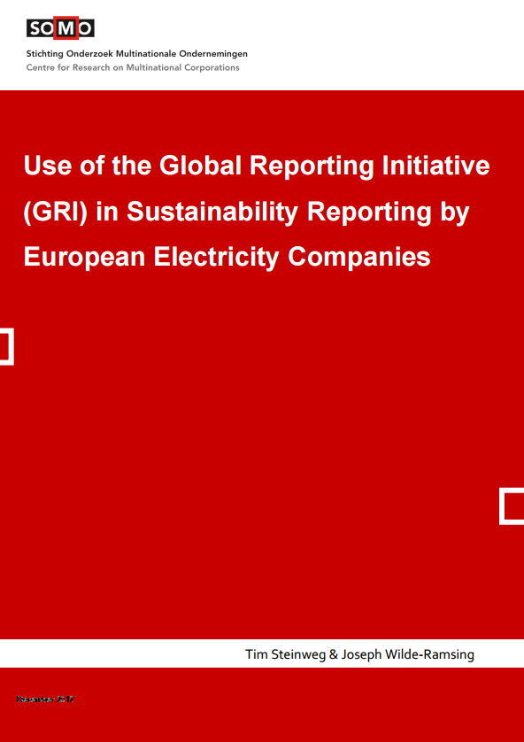 publication cover - Gebruik van het Global Reporting Initiative (GRI) in Duurzaamheidsrapportages door Europese Elektriciteitsbedrijven