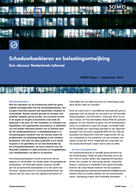 publication cover - Schaduwbankieren en belastingontwijking
