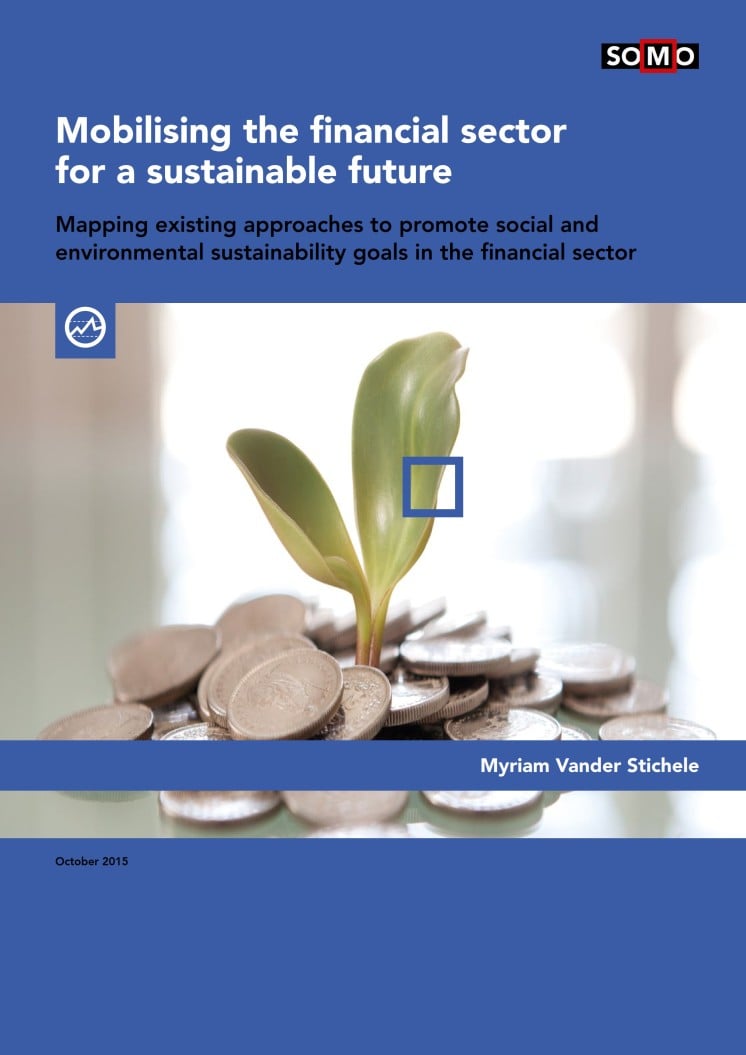 publication cover - Mobilising the financial sector for a sustainable future