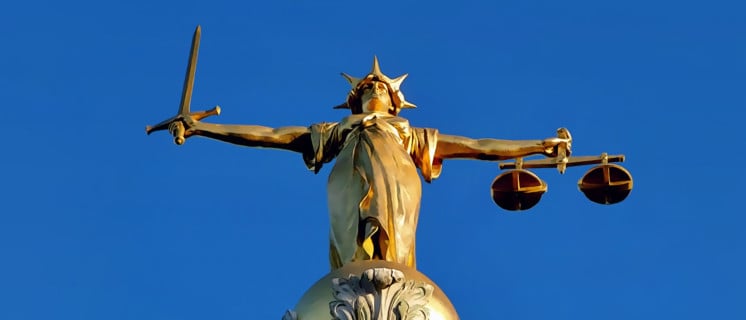 Lady Justice on the Old Bailey in London