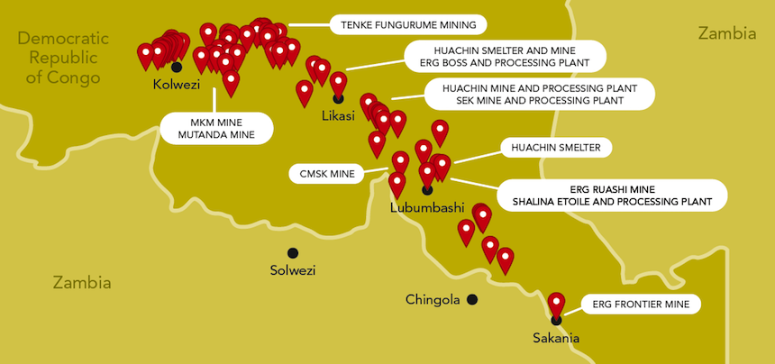 landkaart mining sites in congo 2