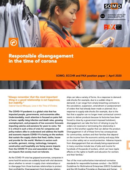 publication cover - Responsible disengagement in the time of corona