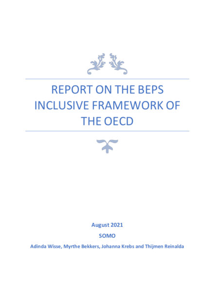 publication cover - Onderzoek naar het Inclusive Framework van de OESO
