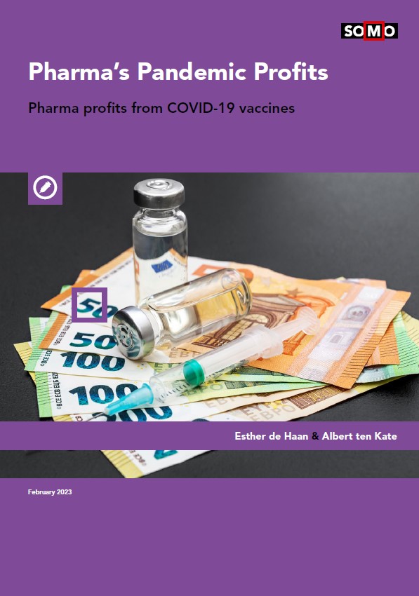 publication cover - De pandemiewinsten van de farmaceutische industrie