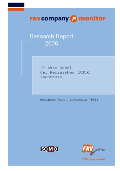 publication cover - FNV Company Monitor; Akzo Nobel Indonesia