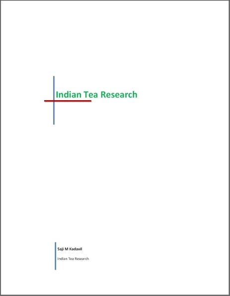 publication cover - Indian Tea Research