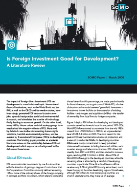 publication cover - Is Foreign Investment Good for Development?