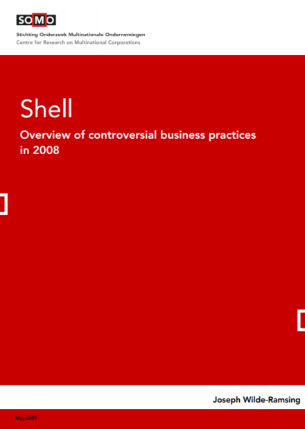 publication cover - Shell – Overview of controversial business practices in 2008