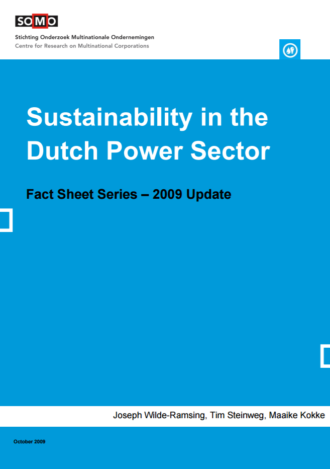 publication cover - Sustainability in the Dutch Power Sector – 2009 Update