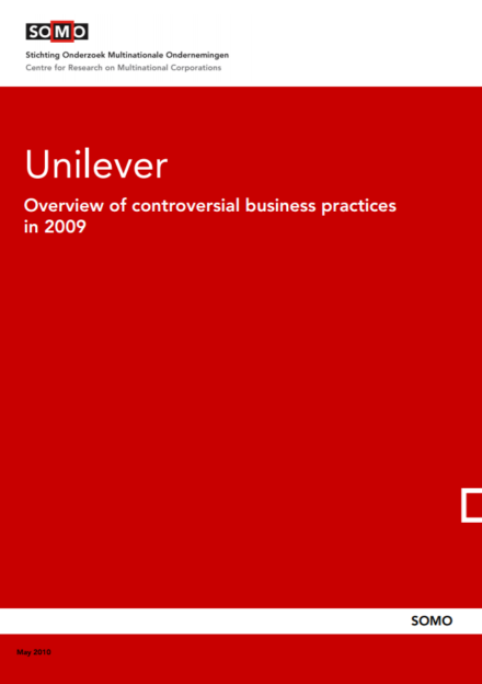 publication cover - Unilever – Overview of controversial business practices in 2009