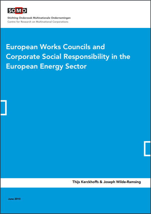 publication cover - European Works Councils and Corporate Social Responsibility in the European Energy Sector
