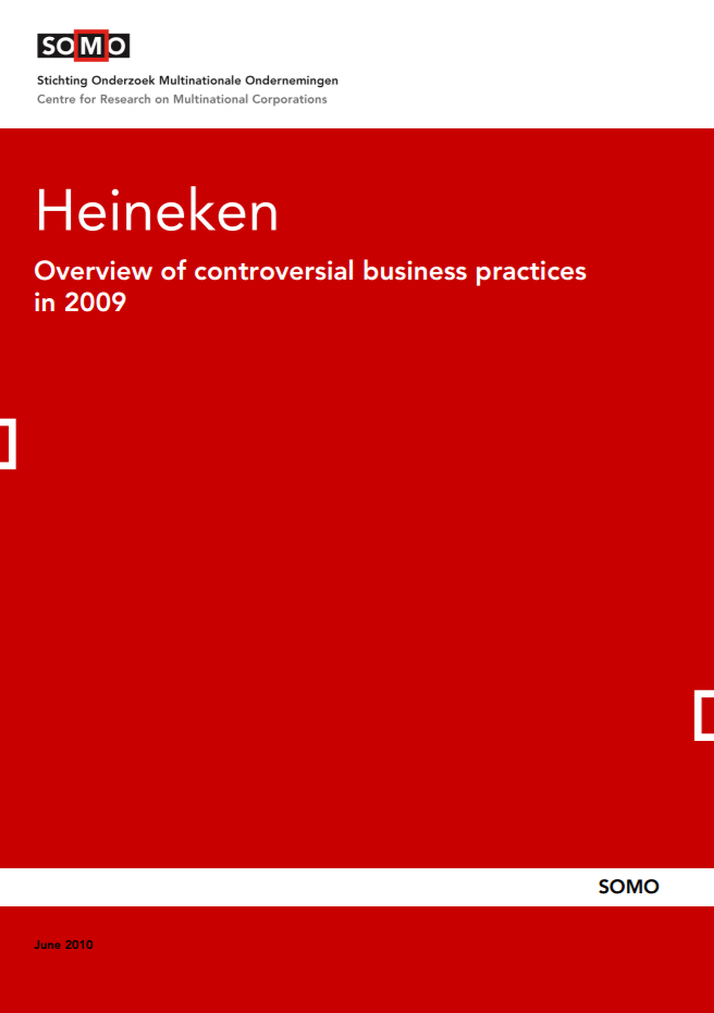 publication cover - Heineken – Overview of controversial business practices in 2009