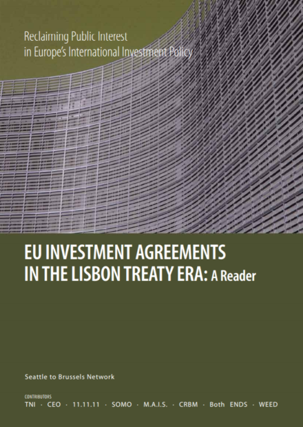 publication cover - EU Investment Agreements in the Lisbon Treaty Era: A Reader