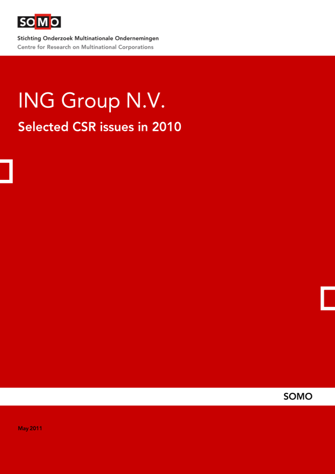 publication cover - ING – Selected CSR issues in 2010