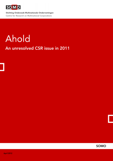 publication cover - Ahold – An unresolved CSR issue in 2011