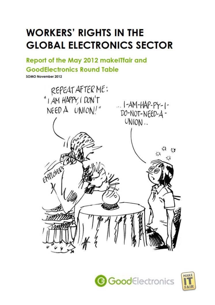 publication cover - Workers’ rights in the global electronics sector