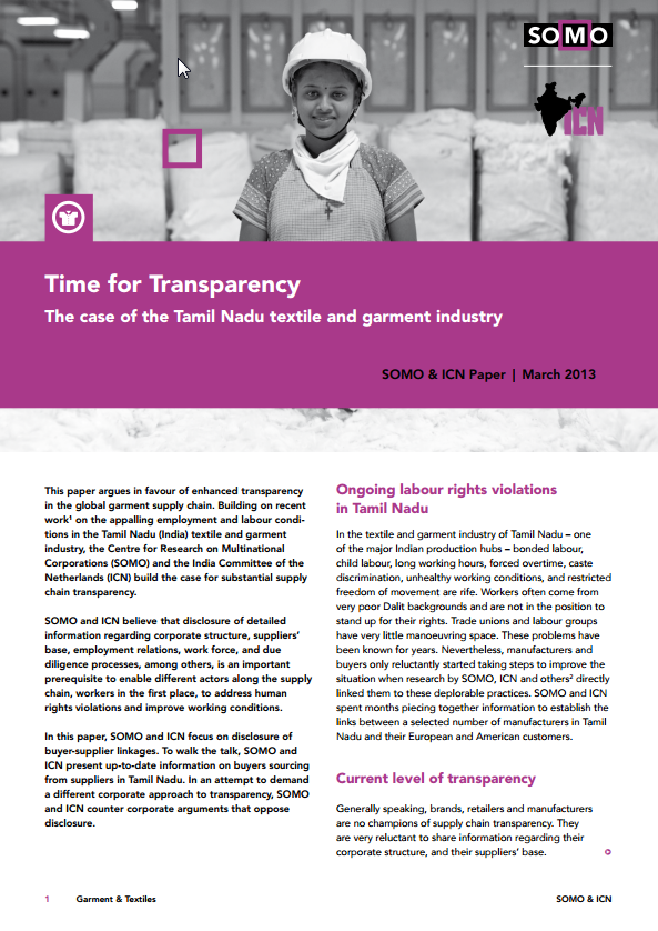 publication cover - Time for Transparency