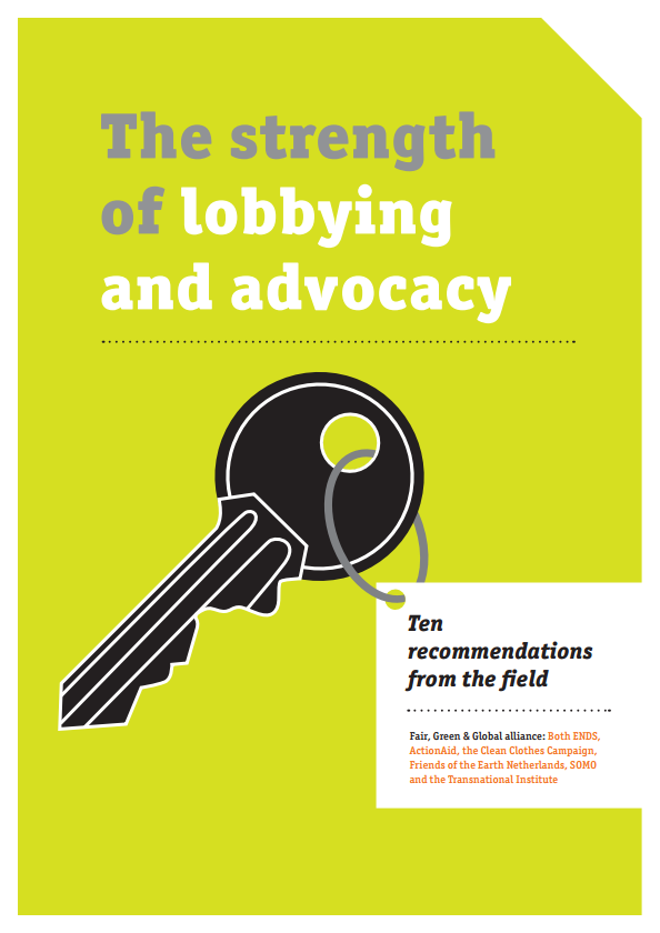 publication cover - The strength of lobbying and advocacy