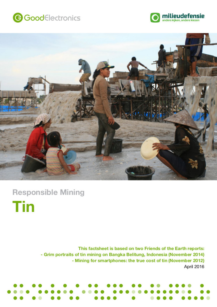 publication cover - Responsible Mining: Tin