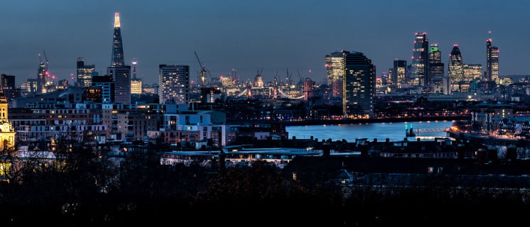 The City of London by night