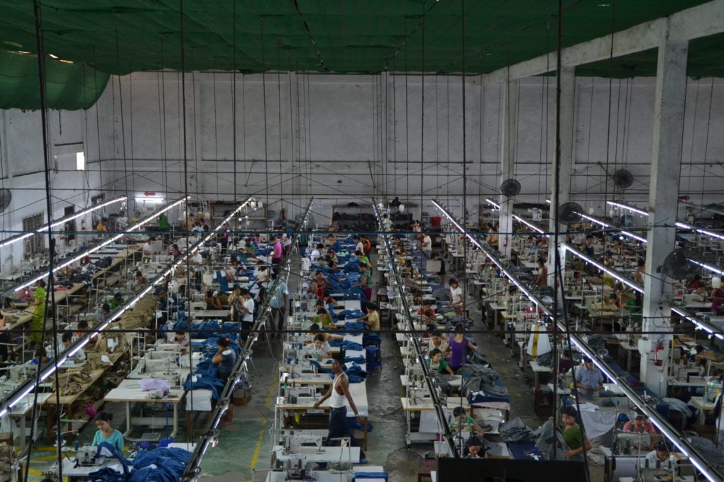 Garment factory in Myanmar.