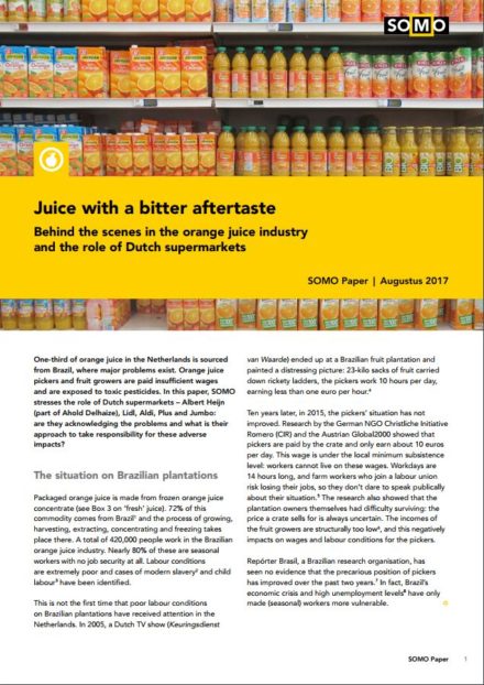 publication cover - Juice with a bitter aftertaste