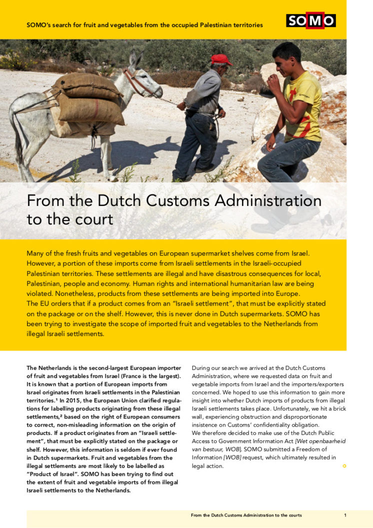 publication cover - From the Dutch Customs Administration to the court
