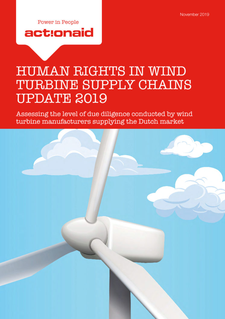 publication cover - Human Rights in Wind Turbine Supply Chains Update 2019