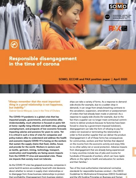 publication cover - Responsible disengagement in the time of corona