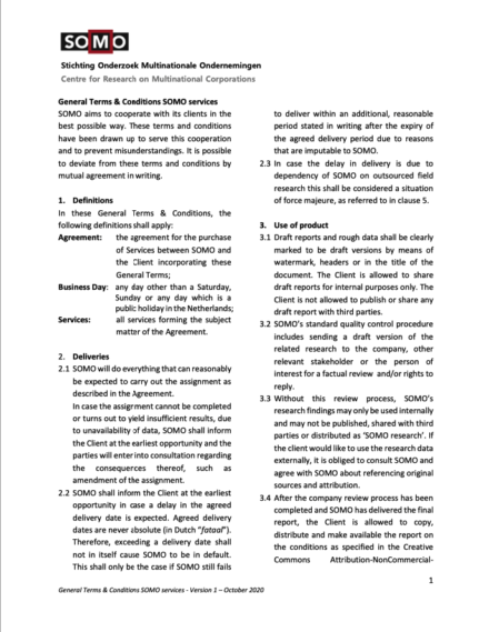 publication cover - Terms and Conditions