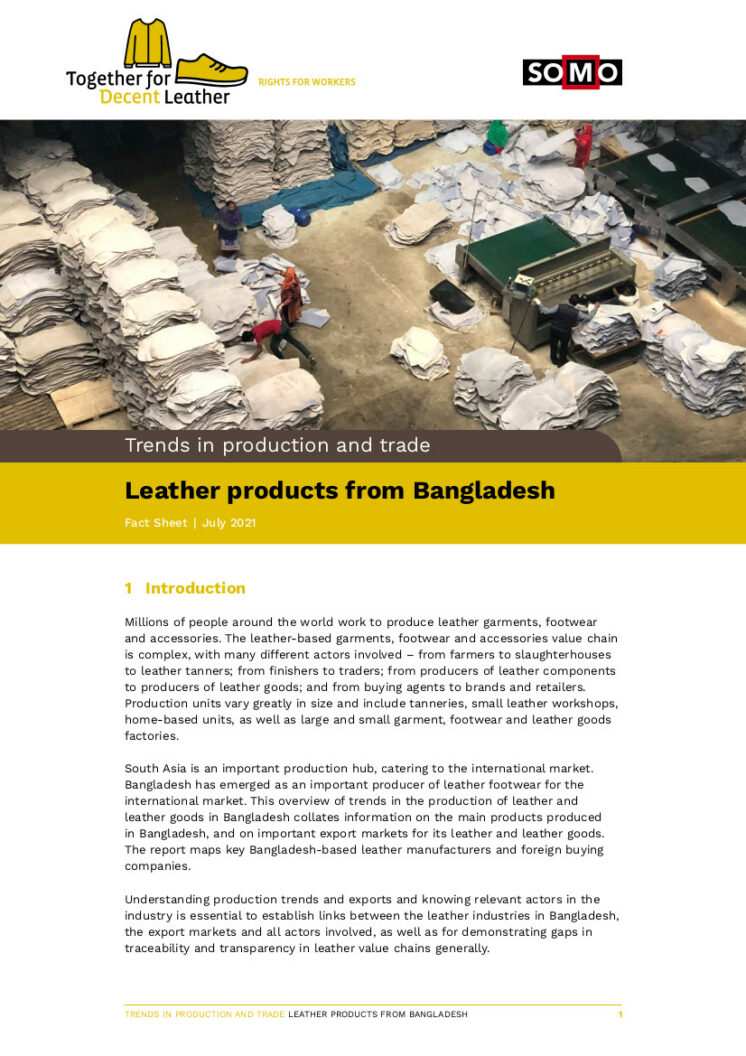 publication cover - Leather products from Bangladesh