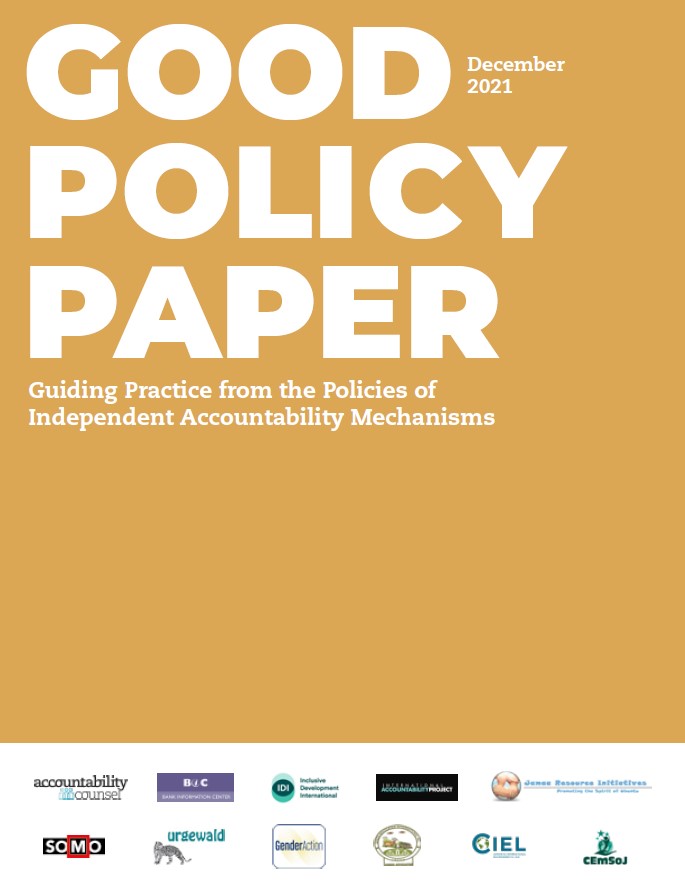 publication cover - Good policy paper