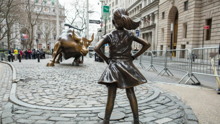 Fearless Girl Statue by Kristen Visbal New York City Wall Street